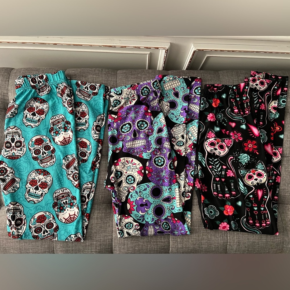 Sugar Skull Leggings NWOT